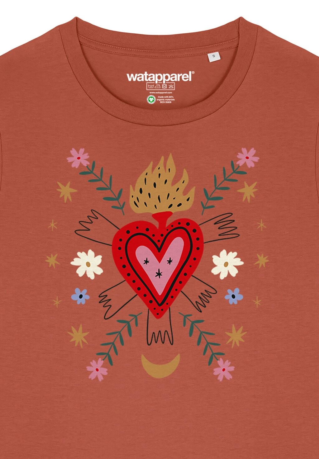 

Футболка с принтом LOVE watapparel, коричневый