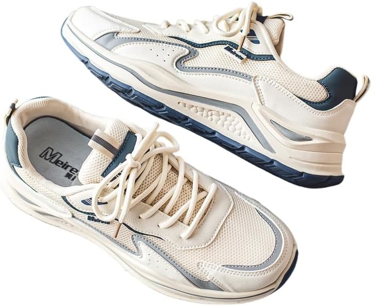 

Мужские легкие дышащие кроссовки Clolinde с сеткой - массивные повседневные белые обувь для студентов, для прогулок и ежедневной носки