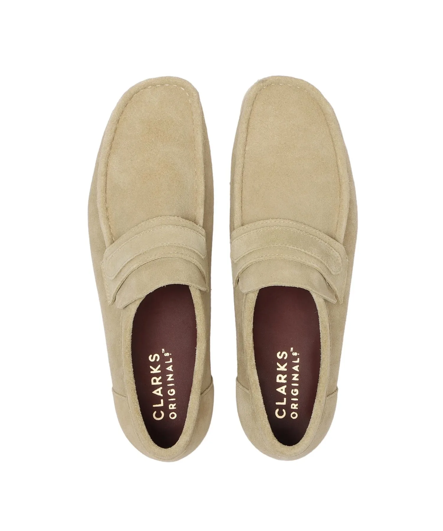 Мужские лоферы из натуральной кожи Wallabee Loafer 26172504 Clarks бежевые — фото 4