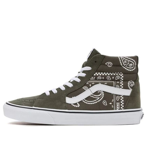 

Кроссовки sk8-hi 'peace paisley - grape leaf' Vans, зеленый
