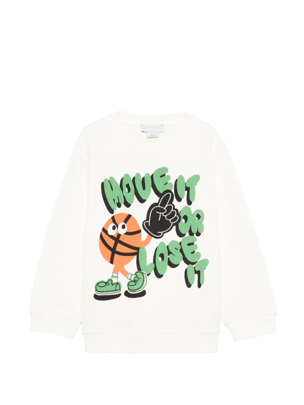 

Топ с принтом и круглым вырезом Stella Mccartney Kids, бежевый