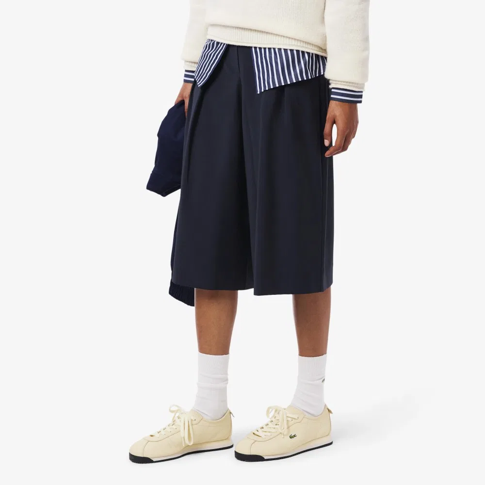 Шорты-бермуды Lacoste тёмно-синие из смесовой шерсти — фото 3