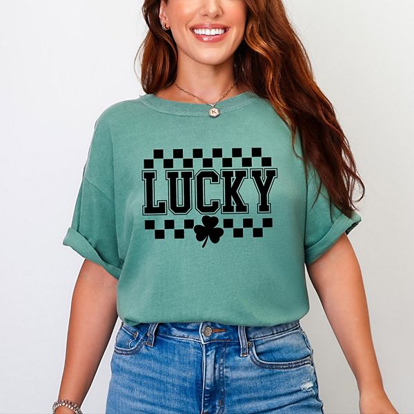 

Футболка с принтом в клетку Lucky Shamrock Simply Sage Market, Зеленый, Футболка с принтом в клетку Lucky Shamrock Simply Sage Market