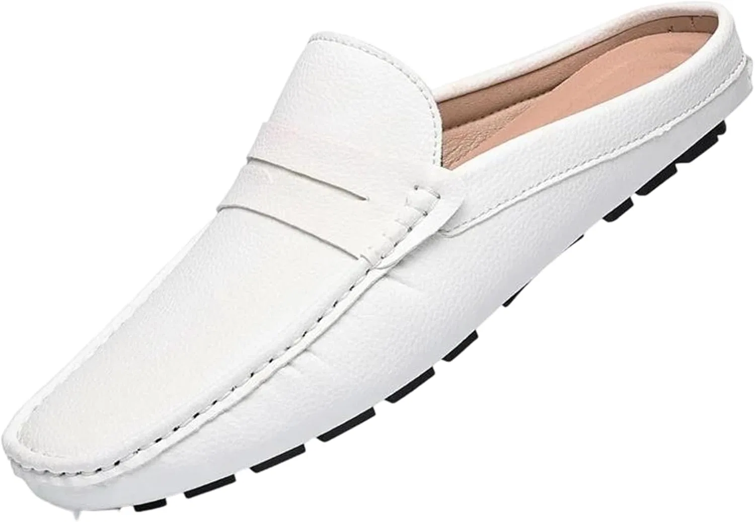 Мужские лоферы Adhdyuud Leather Penny Loafer, белые