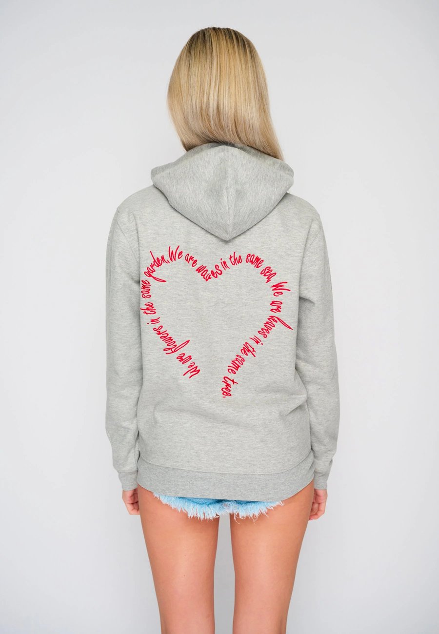 

Толстовка Mira Paris FLOWERS BACK EMBROIDERY UNISEX ZIPPED, Grey/Light Grey