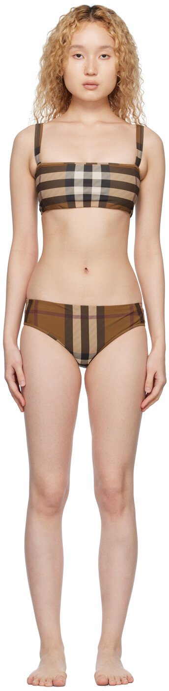 

Burberry Коричневый бикини в клетку