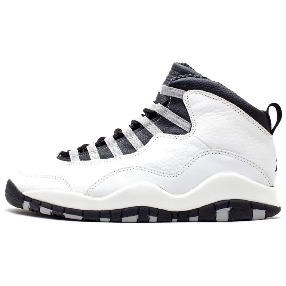 Кроссовки Air Jordan 10 Vintage Basketball Shoes Men High-top White/Black, белый/черный
