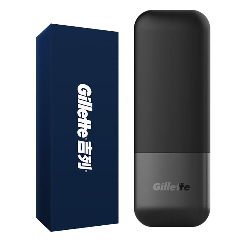 Дорожный футляр для бритвы Gillette, серебристый/черный — фото 3