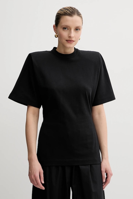 

Хлопковая футболка Pinko, черный