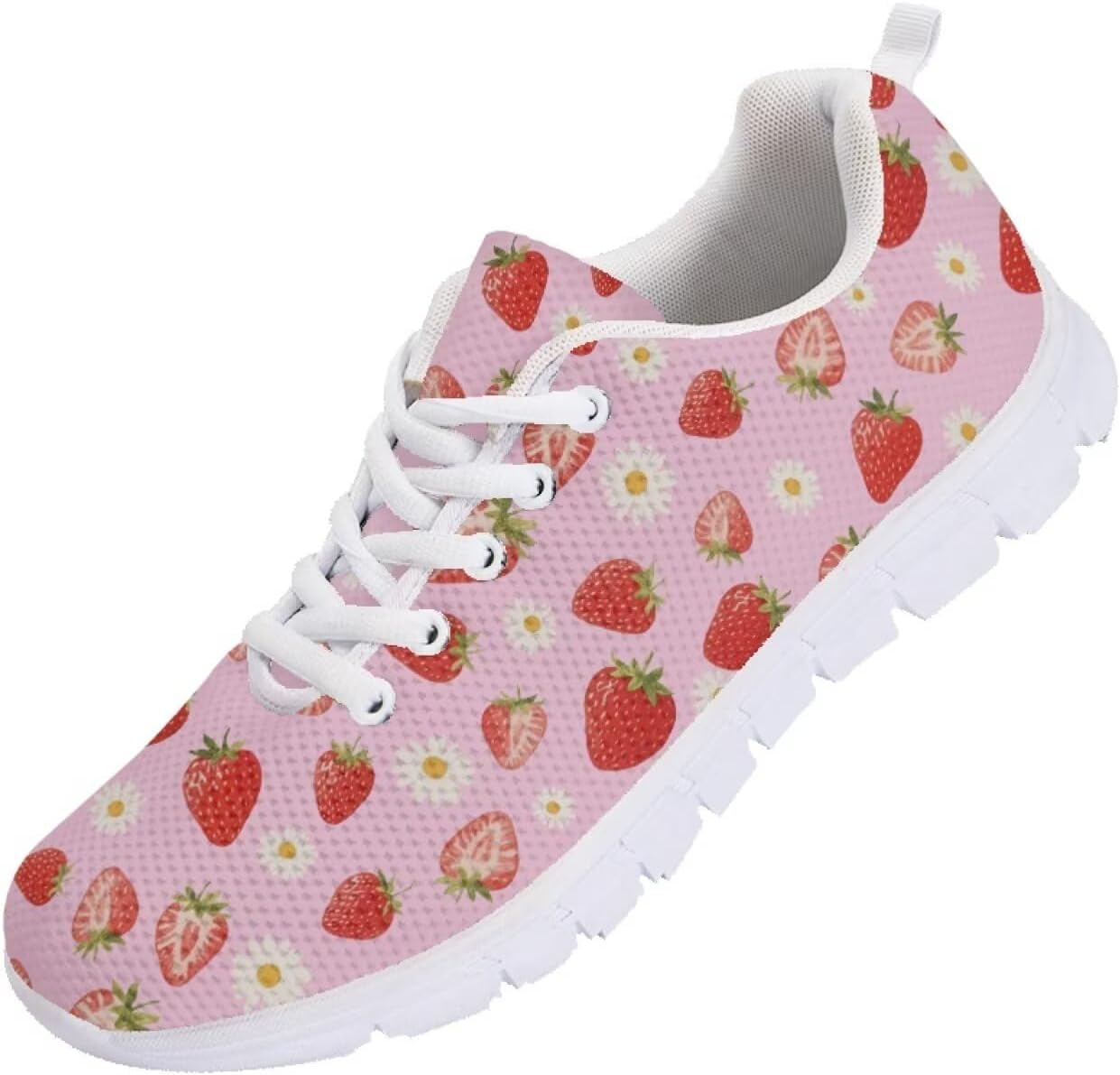 

Мужские кроссовки Funnydude с цветочным принтом, осенние, удобные, дышащие, для тенниса и тренировок, Strawberry