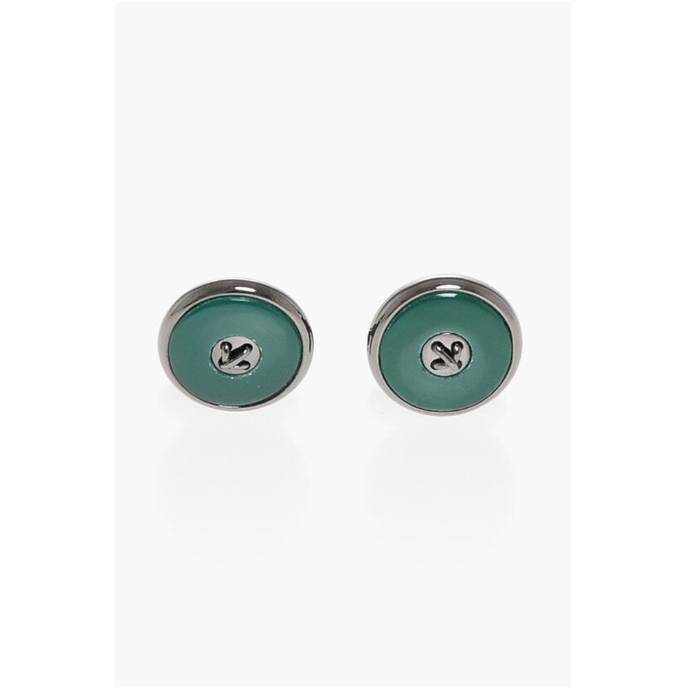 

Запонки BUTTON из эмалированной латуни Corneliani, зеленый