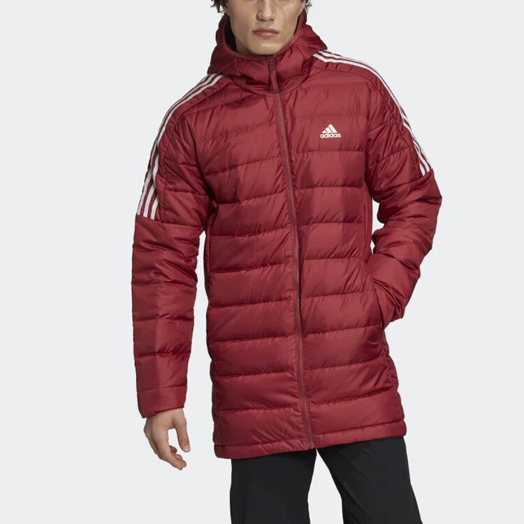 Пуховик Adidas Winter Long Cap Male Red, Красный — фото 3