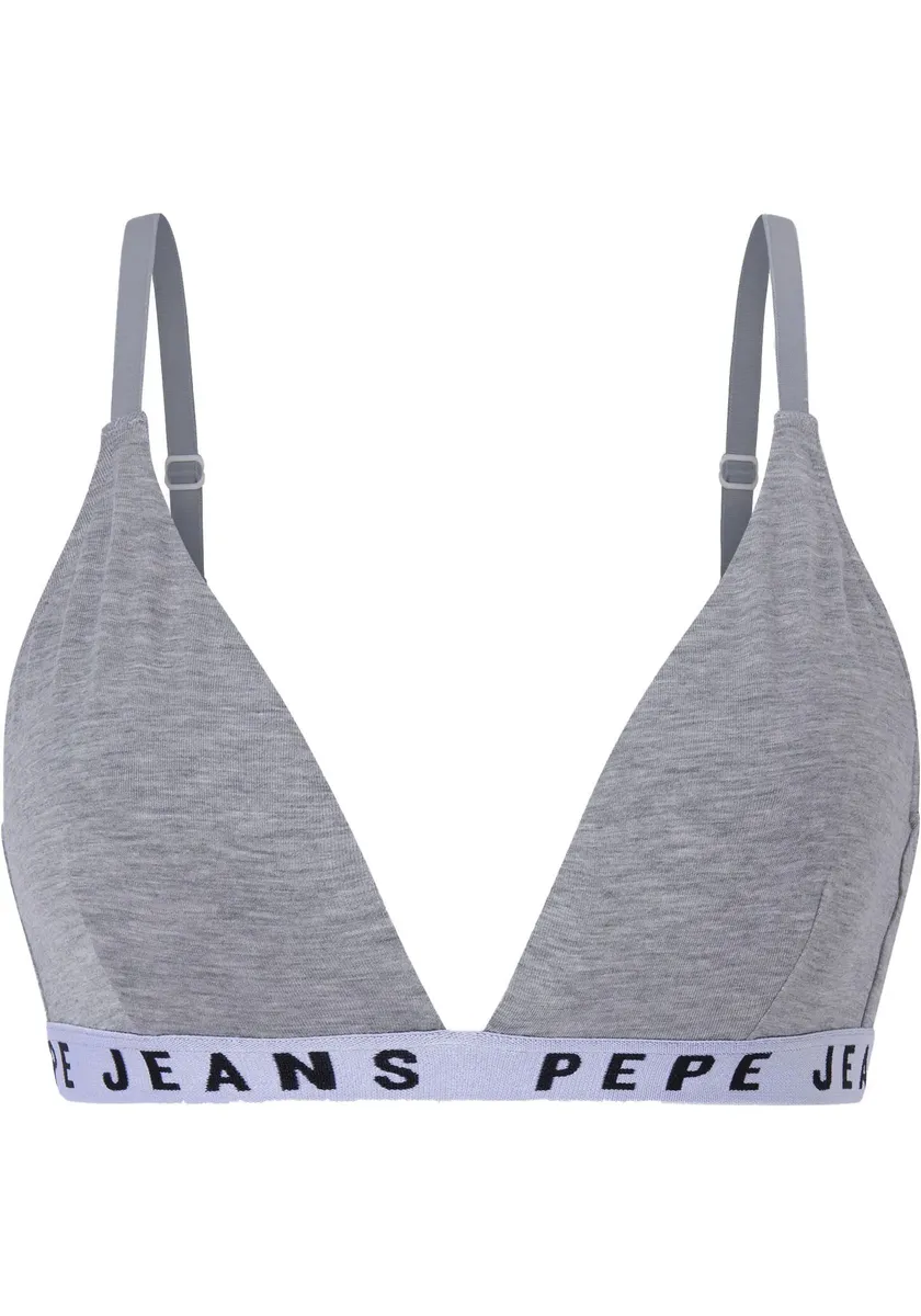 

Pepe Jeans Бюстгальтер без косточек "Logo Bra", серый