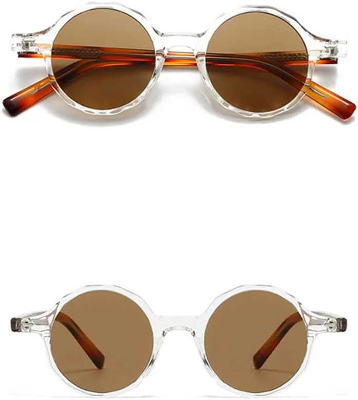 

Солнцезащитные очки UV400 с круглыми заклепками, в стиле панк, сине-серые, для женщин и мужчин, для бега и занятий спортом на открытом воздухе UYPTK, Leopard Tea