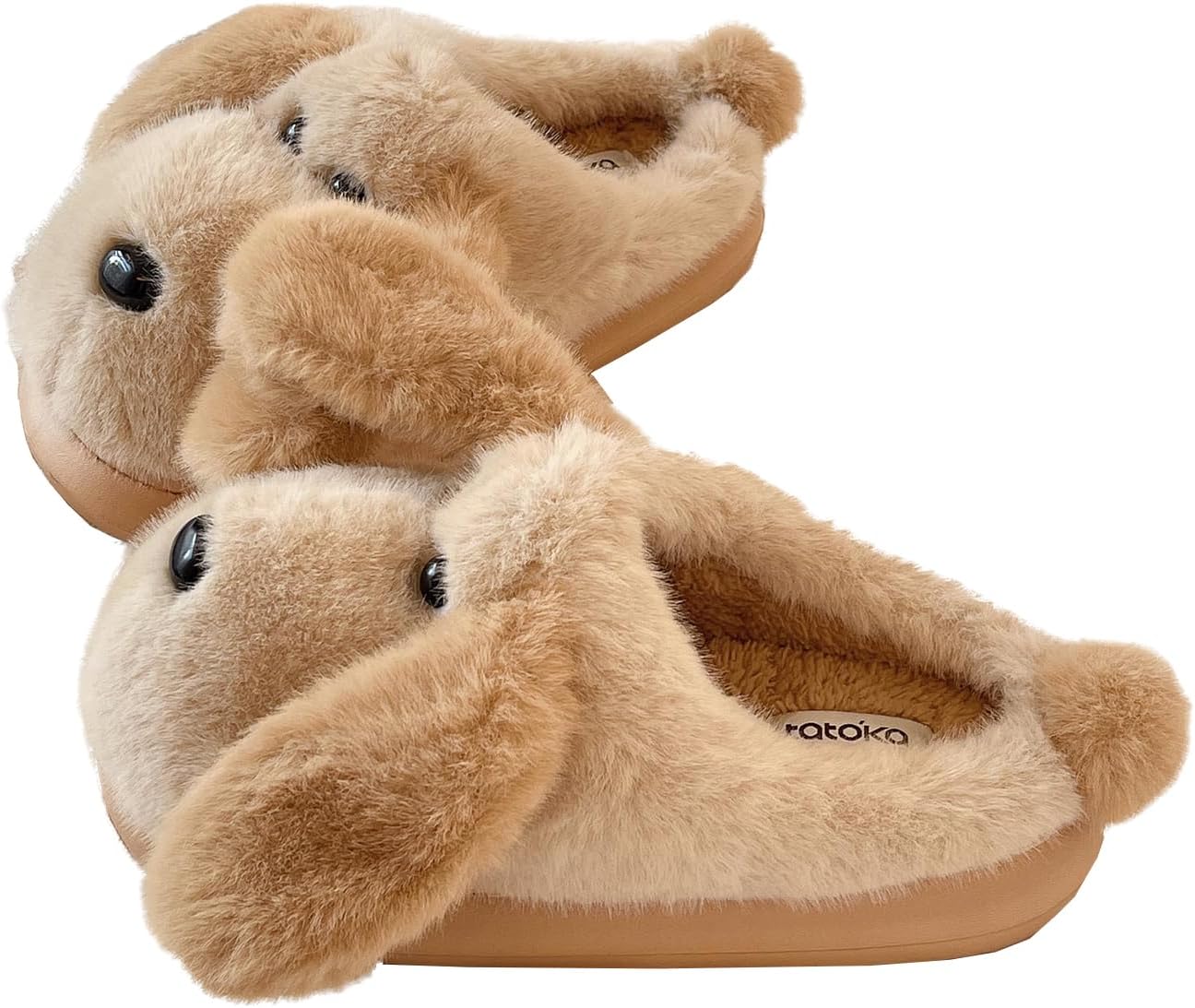 

Меховые тапочки для щенка для женщин и мужчин, теплые с флисовой подкладкой, милые зимние тапочки для дома, парные Yafirgeer, хаки