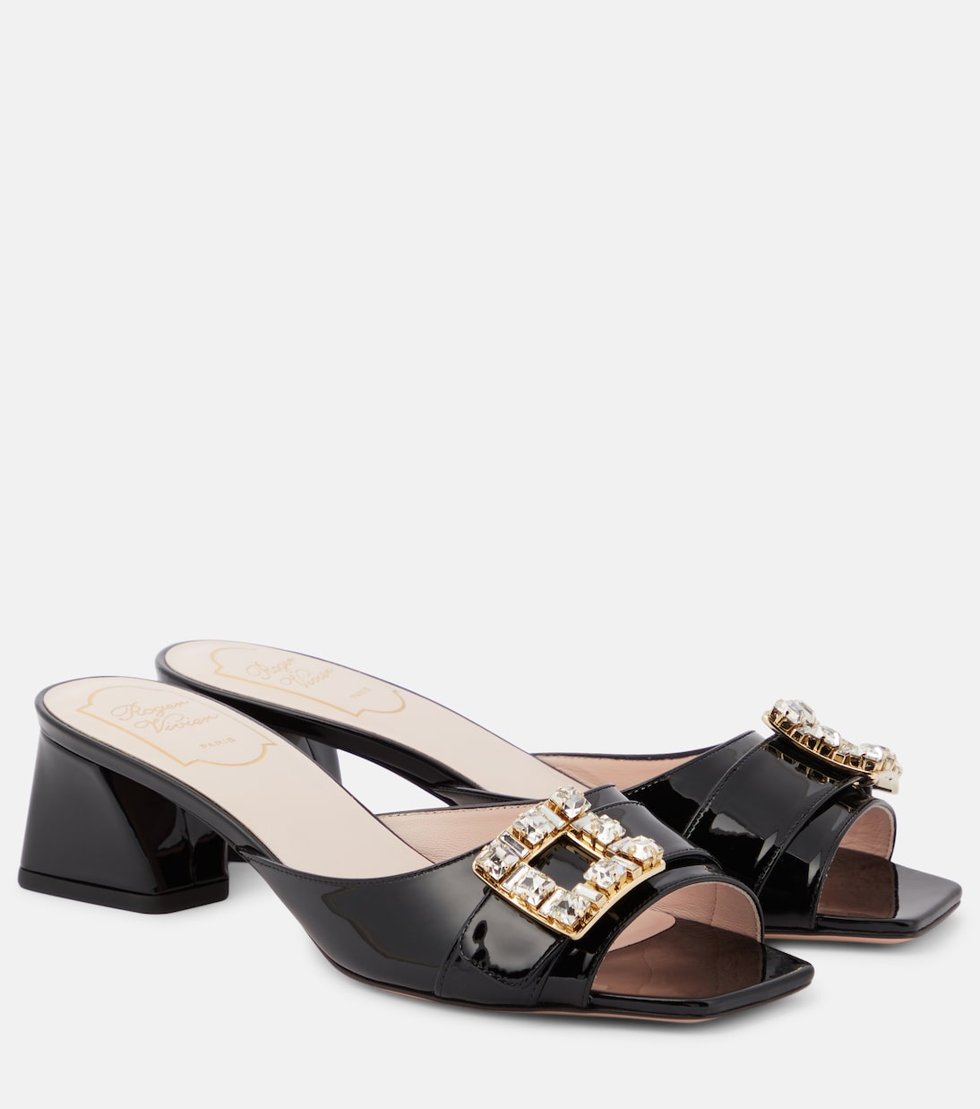 Мюли Bikiviv с отделкой из лакированной кожи Roger Vivier, Nero