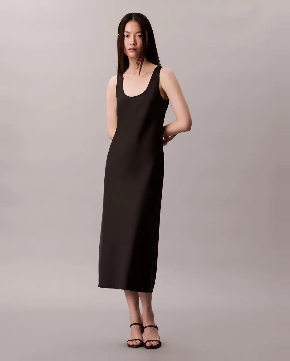 

Женское атласное платье Calvin Klein, черный
