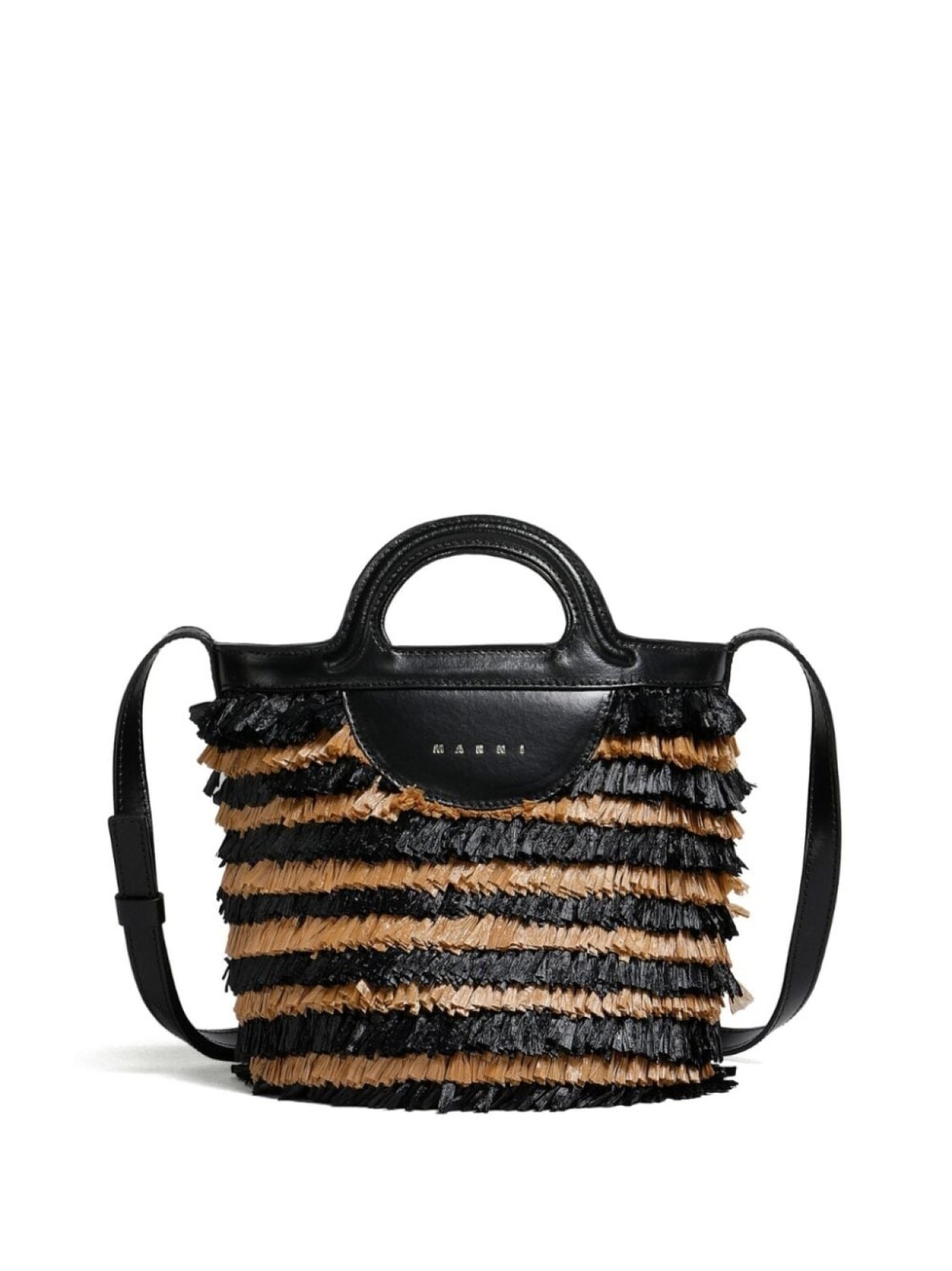 

Мини-сумка с бахромой Marni, черный