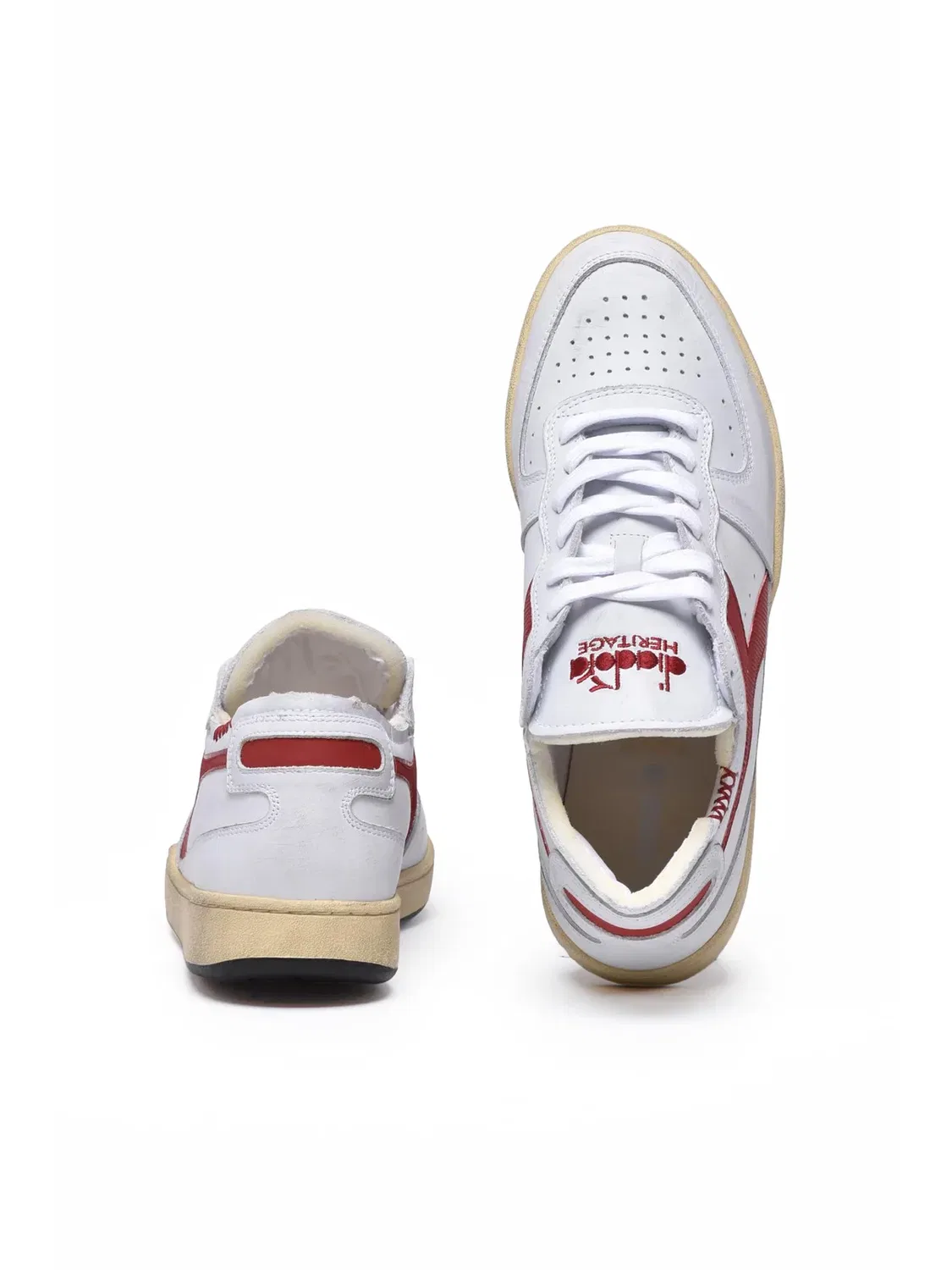 DIADORA HERITAGE Серые кожаные кроссовки Basket Row — фото 3