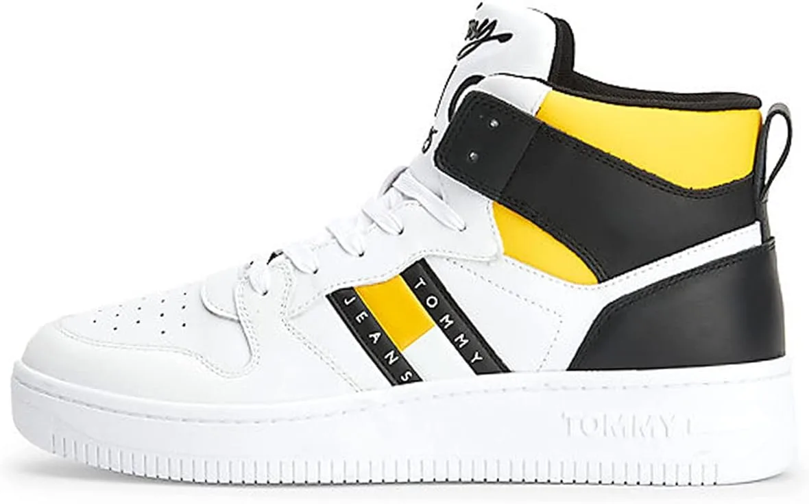 Мужские ретро-кроссовки Tommy Jeans Basket Mid Cut Tommy Hilfiger, белый