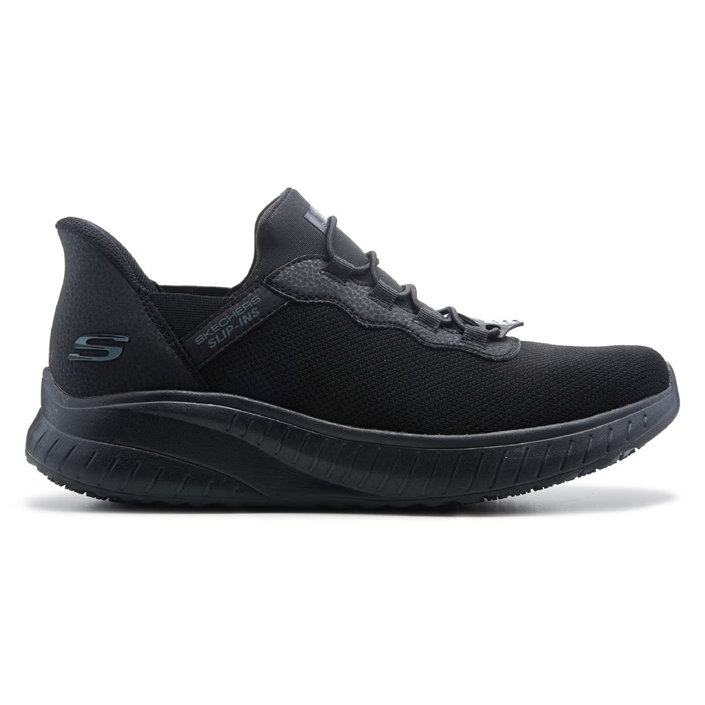Кроссовки с широкой нескользящей подошвой Slip-Ins squad chaos Skechers Work, black — фото 2