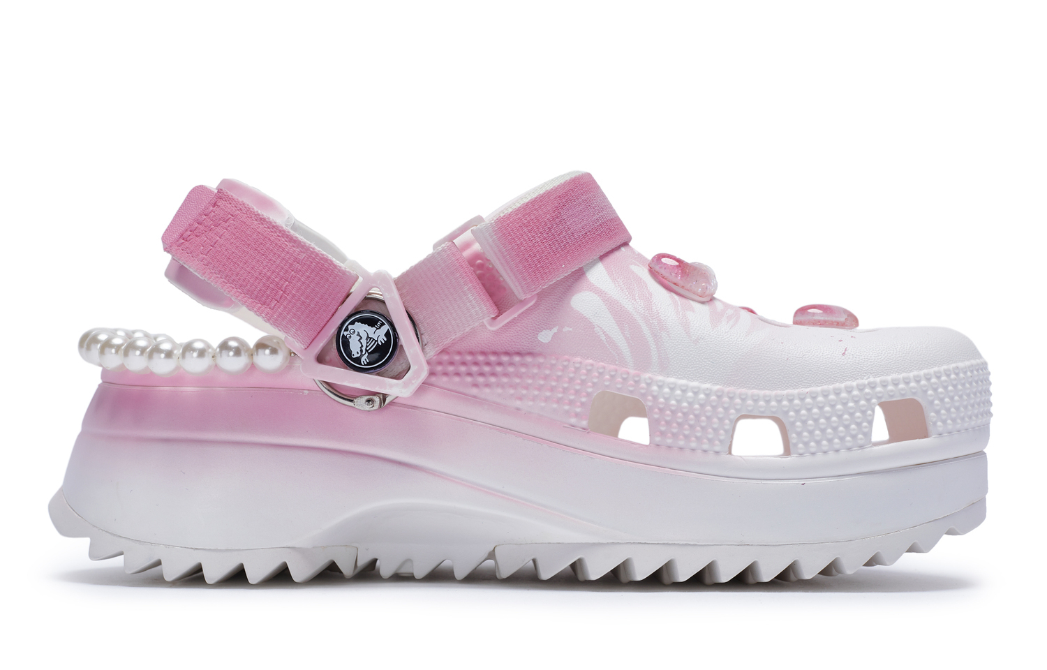 Кроссовки Crocs Hiker Clog811 Limited Summer Pulse Унисекс Розовый Белый Тканевые — фото 4