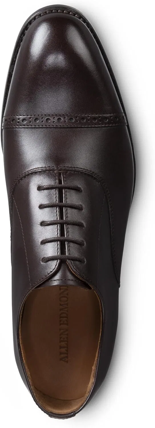 Оксфорды из натуральной кожи, Allen Edmonds, каштановая кожа — фото 4