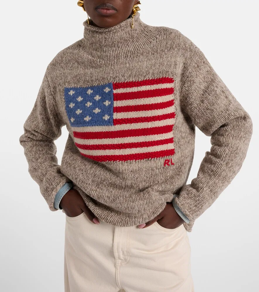 Свитер из шерстяной смеси Polo Ralph Lauren, бежевый — фото 3