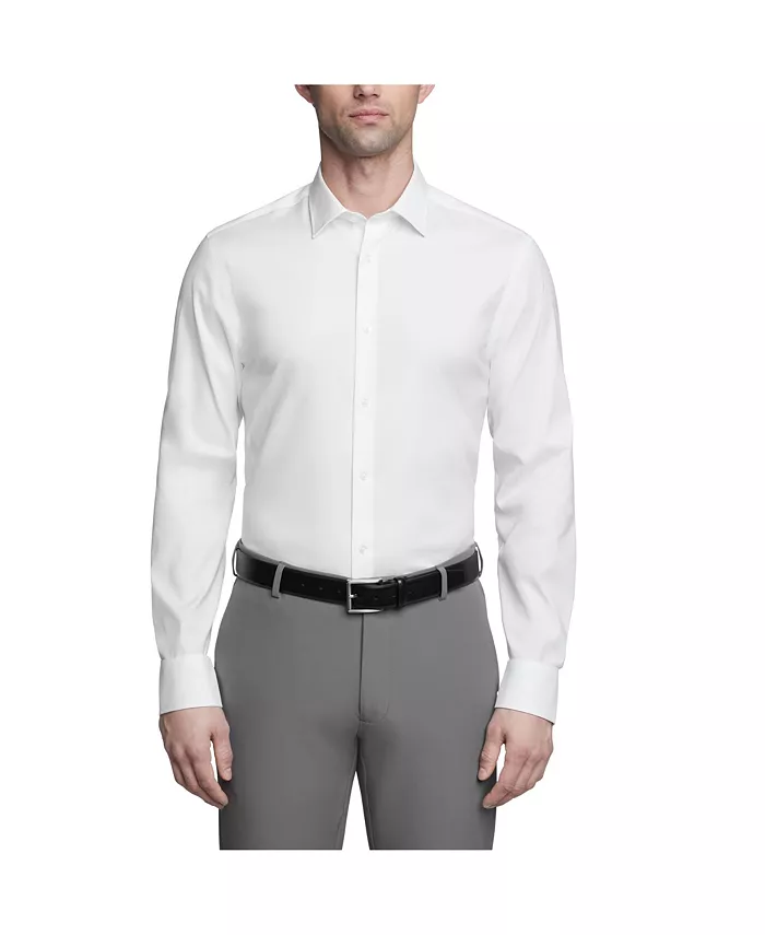 

Мужская элегантная хлопковая рубашка с добавлением эластана Slim Fit Calvin Klein, синий