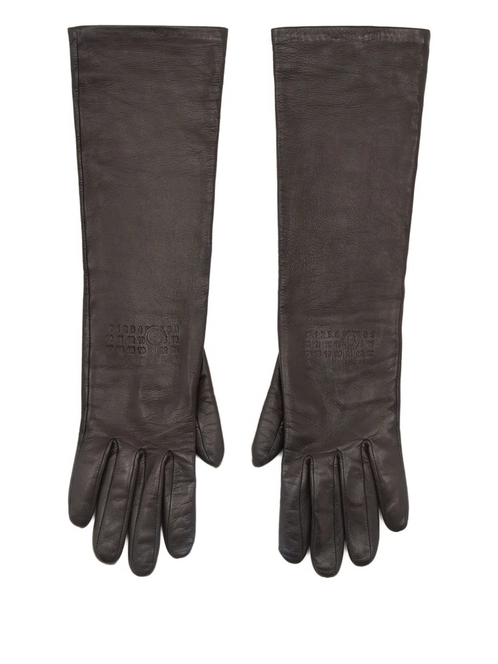 

Кожаные перчатки MM6 Maison Margiela, коричневый