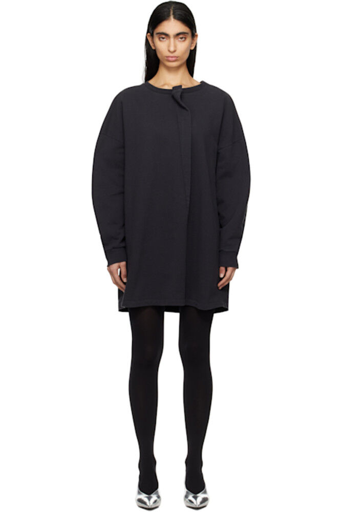 

Черное трикотажное мини-платье Darting MM6 Maison Margiela