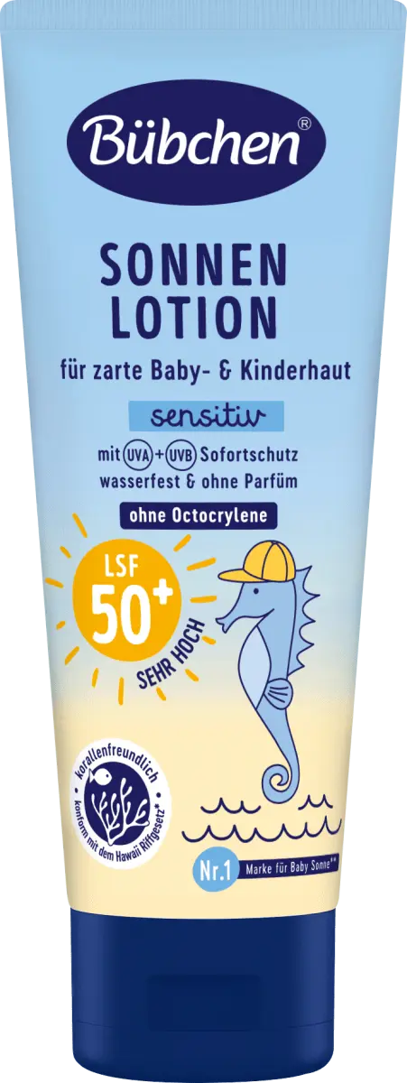 

Солнечное молочко Kids Sensitive SPF 50+ без отдушек 100 мл Bübchen