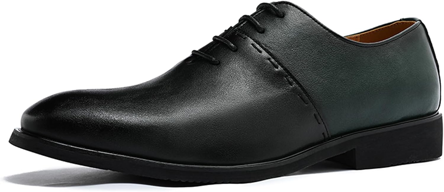 

Мужские кожаные оксфорды на шнуровке с заостренным носком, низким каблуком, формальные дерби, отлично подходят для бизнеса, офиса, свадеб и вечеринок Psieicwm, зеленый