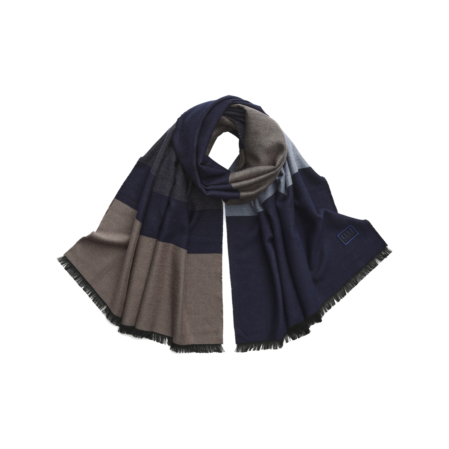 

Шарф мужской из полиэстера ELLE, темно-синий