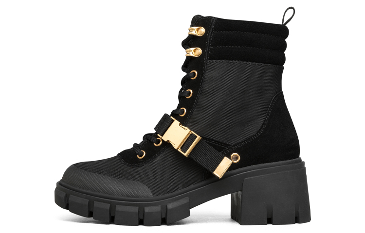 

Женские высокие ботинки Top Notch Martin Boot Black/Gold Skechers