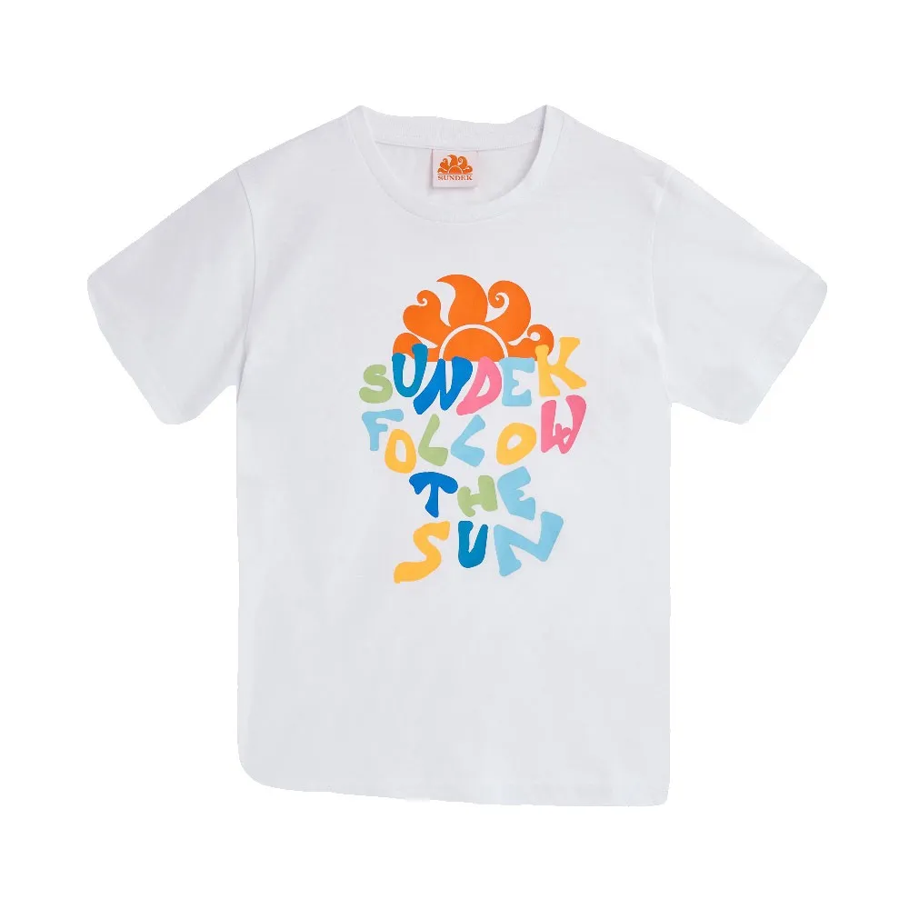 

Футболка с коротким рукавом Sundek Colourful multipop print, белый