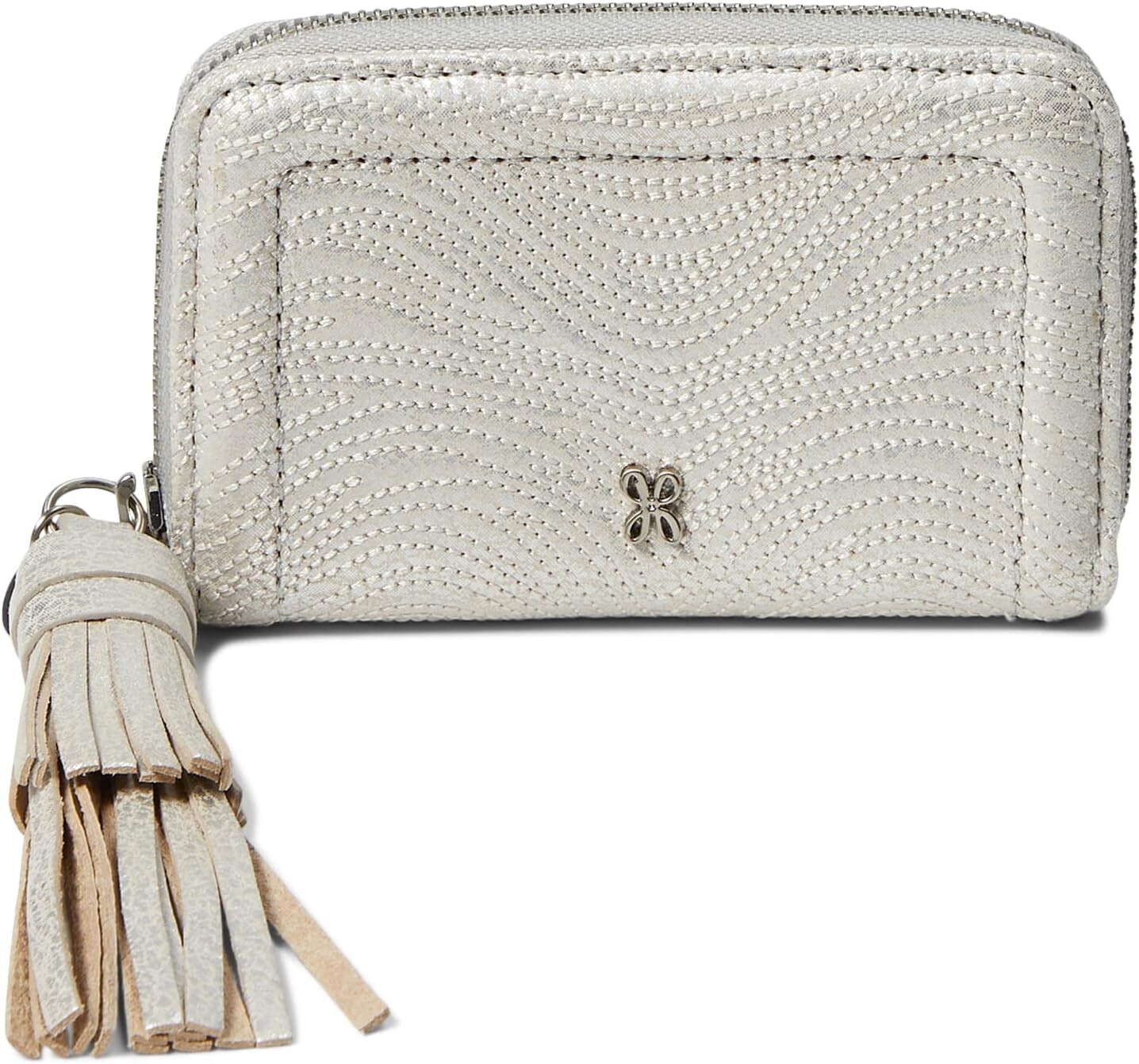 

Кошелек HOBO Nila Mini Zip Around Wallet, серебряный