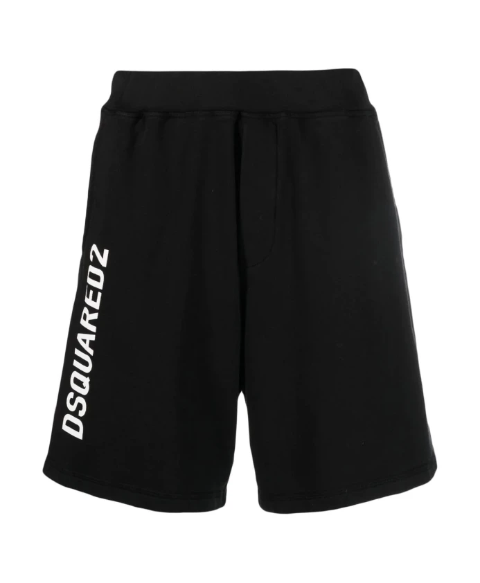 

Хлопковые повседневные шорты Dsquared2, черный
