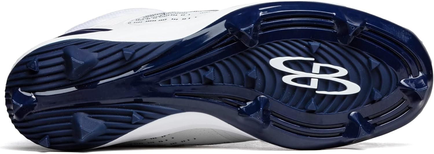 Бутсы Boombah Viper Pureknit для мужчин с формованной средней подошвой - Status - несколько цветовых вариантов - несколько размеров, белый/синий/темно-синий — фото 2