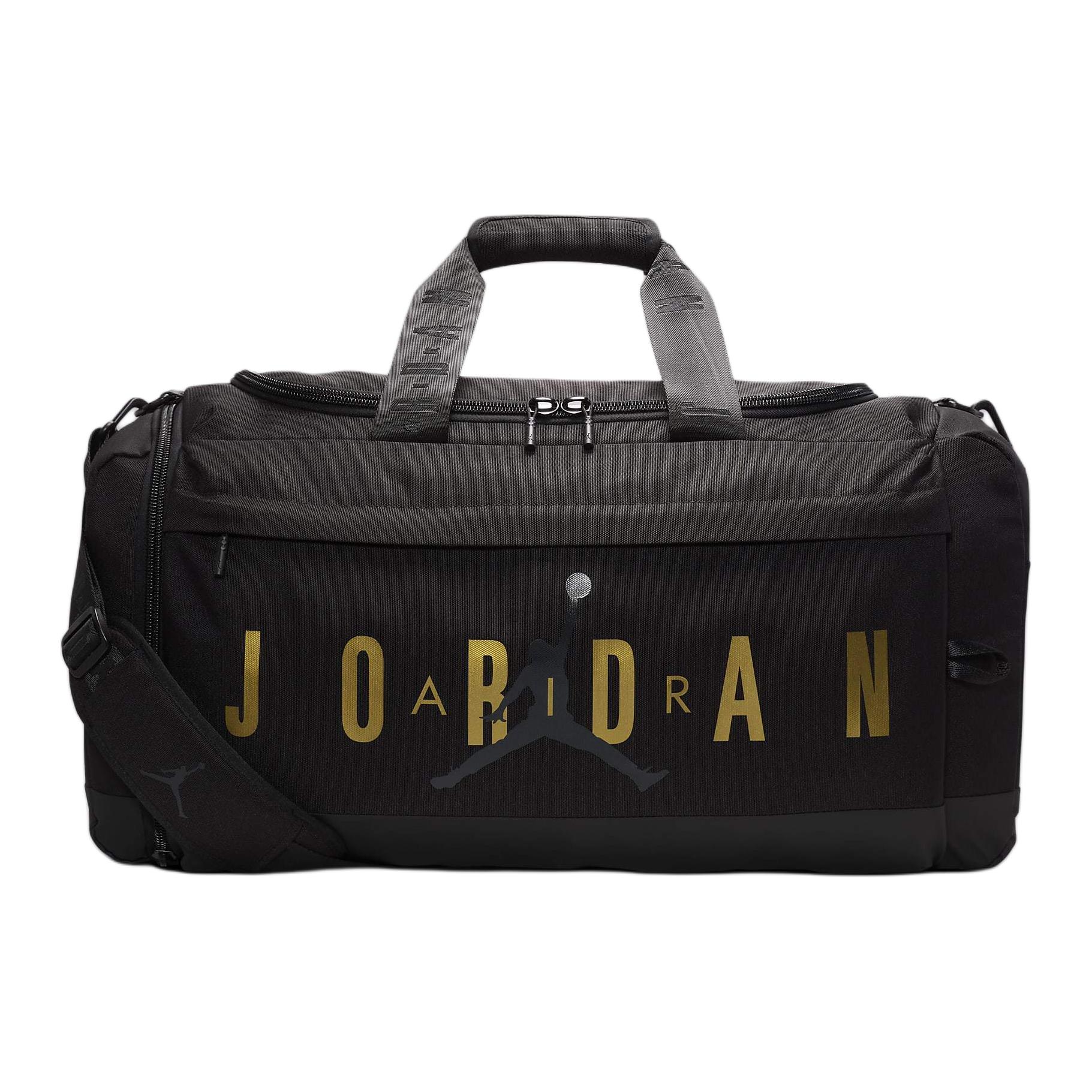 

Jordan Сумка через плечо полиэстер унисекс черная с золотом, Black & Gold