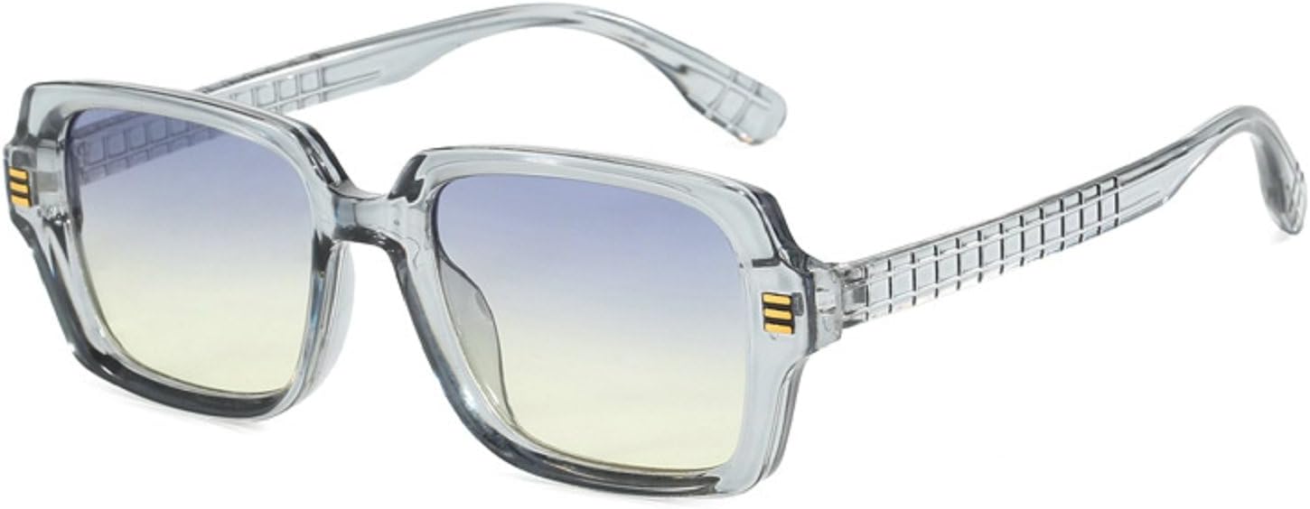 

Мужские солнцезащитные очки в стиле ретро, ​​квадратные, с градиентным переходом цвета, защита от ультрафиолета UV400, модные женские солнцезащитные очки Melrose, Blue Yellow