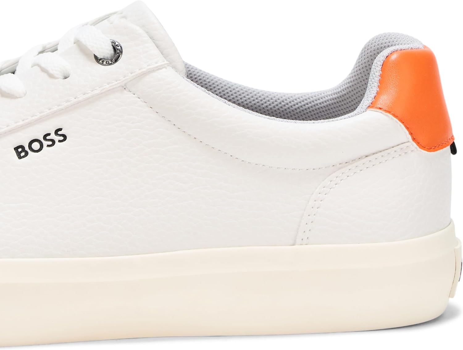 Кроссовки BOSS мужские Aiden Logo Block Leather Low Top, Catfish Black — фото 4