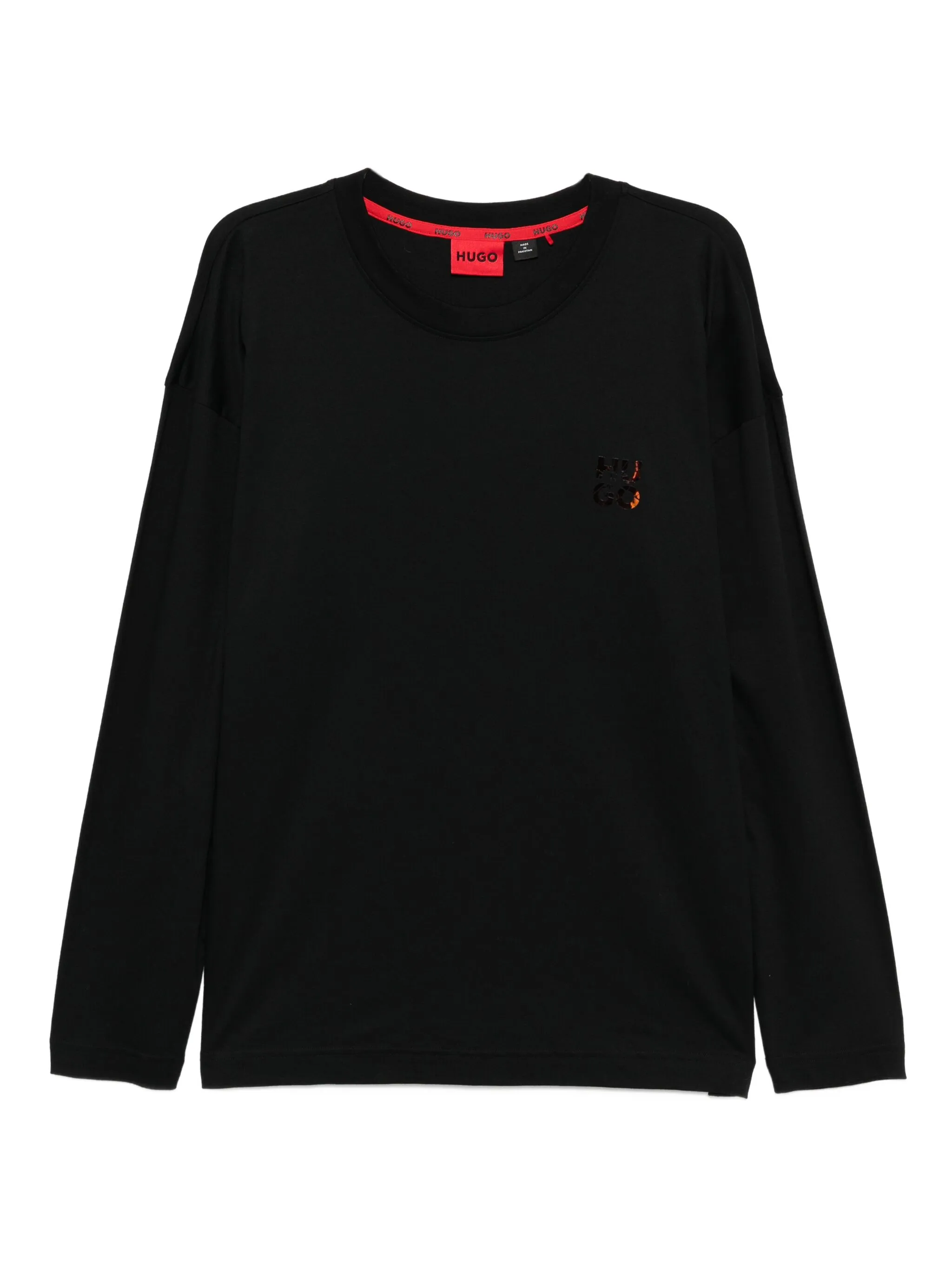 

Футболка с длинными рукавами и логотипом Hugo, черный
