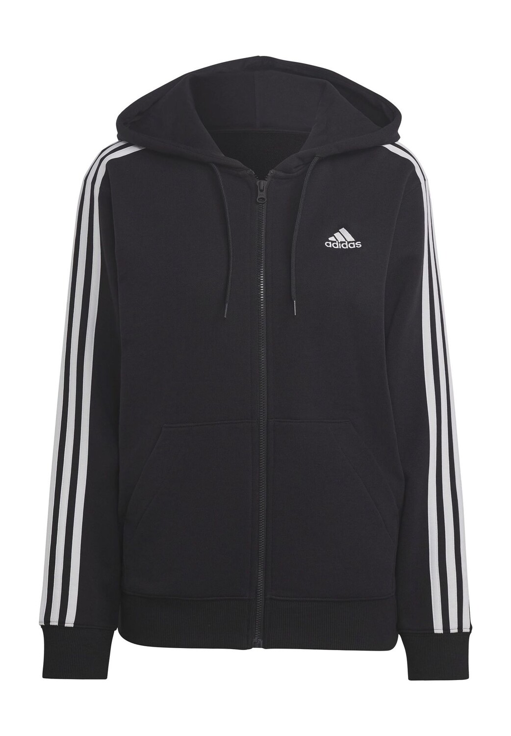 

Хлопковая толстовка с капюшоном для женщин adidas, цвет Black White
