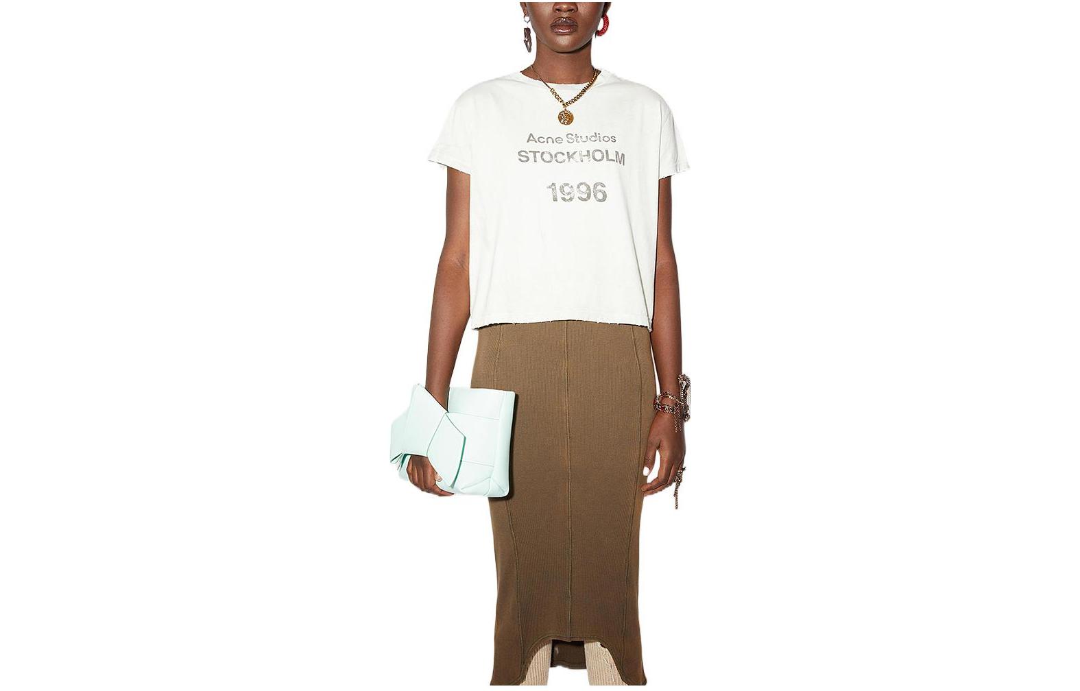 

Acne Studios Футболка женская светло-зеленая, Зеленый, Acne Studios Футболка женская светло-зеленая