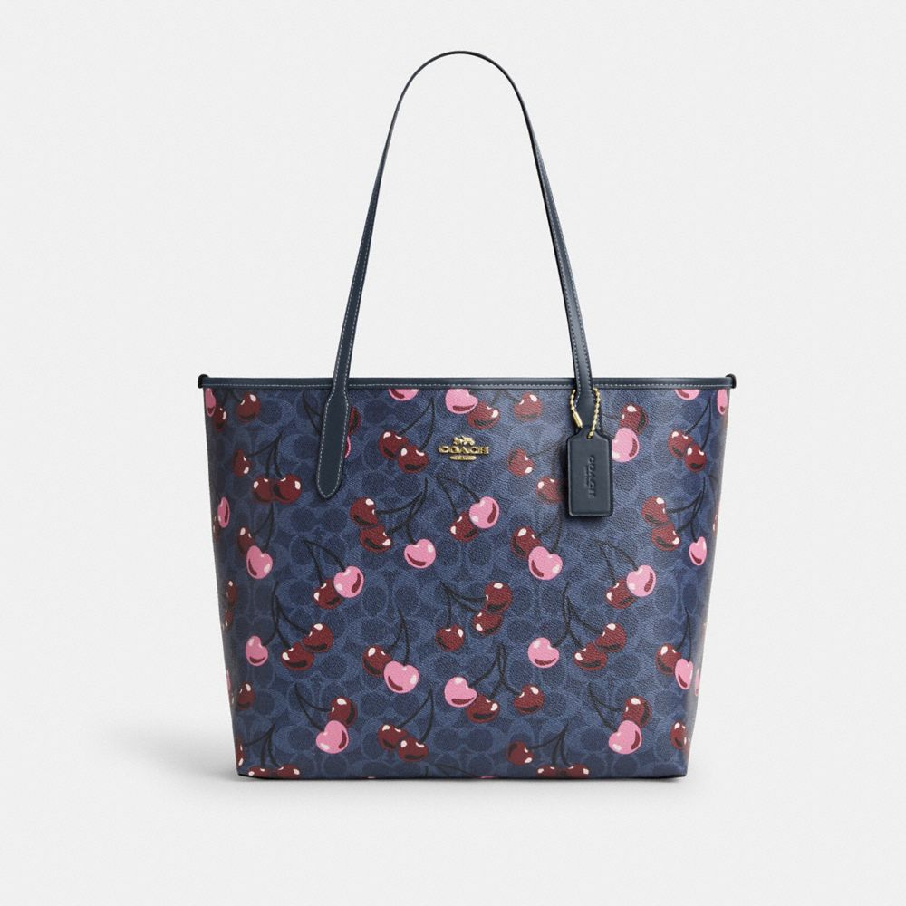 

Сумка-тоут Coach City Tote Bag, цвет Gold/Denim Multi