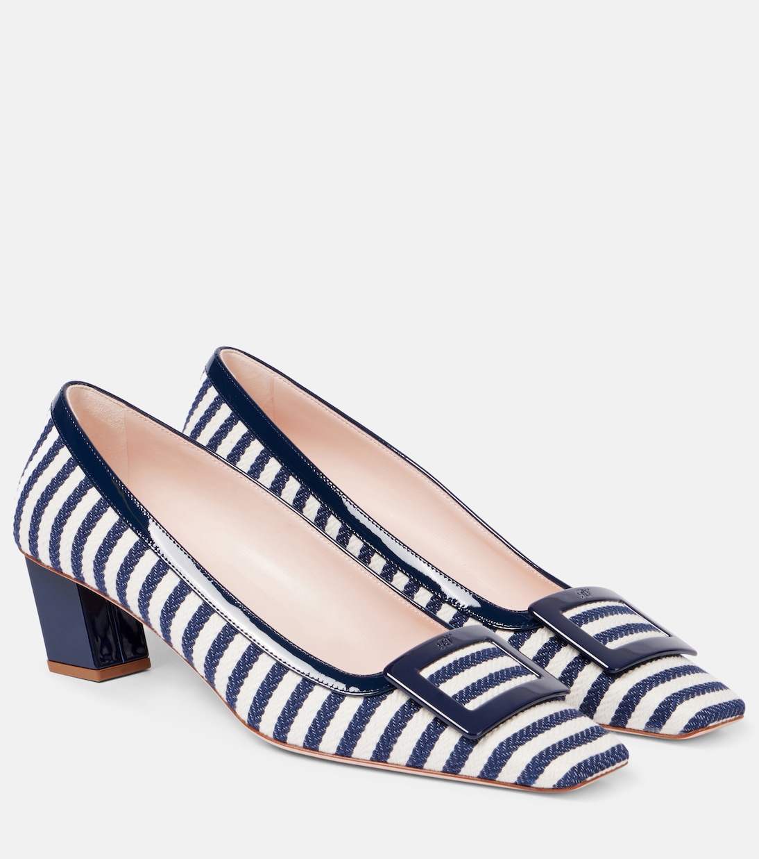 Туфли Belle Vivier в полоску Roger Vivier, U807(Blu Navy)+U800(Blu