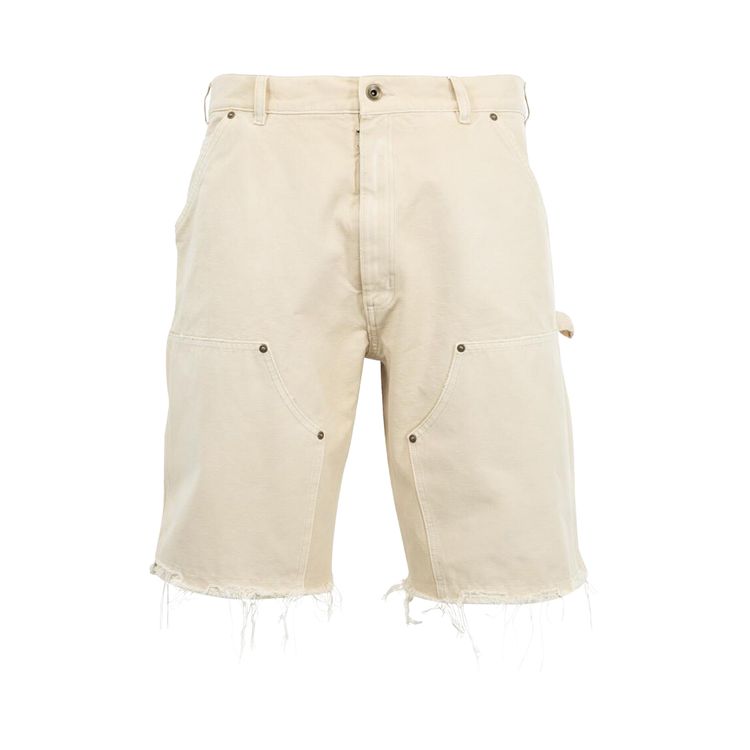 

Шорты Maison Margiela Denim Cut-Off Carpenter Shorts 'Beige', желто-коричневый