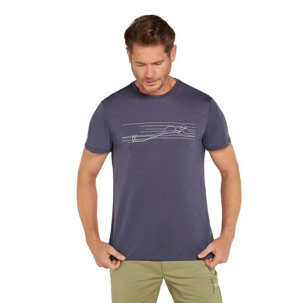 

Футболка Icebreaker Merino Core Ski Stripes, серый