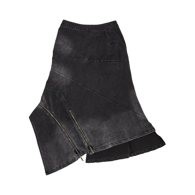 

Юбка Feng Chen Wang Denim Construction Skirt Black, черный